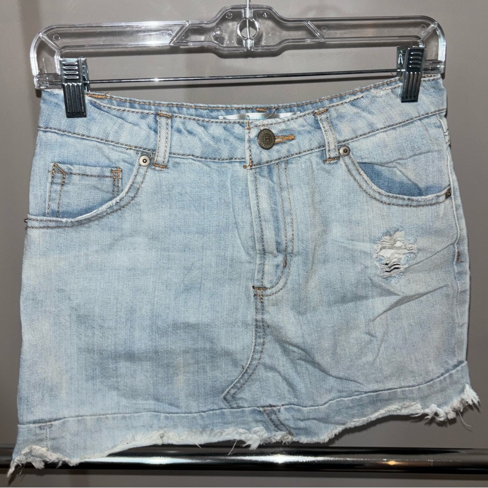 Highway Mini Jean Skirt